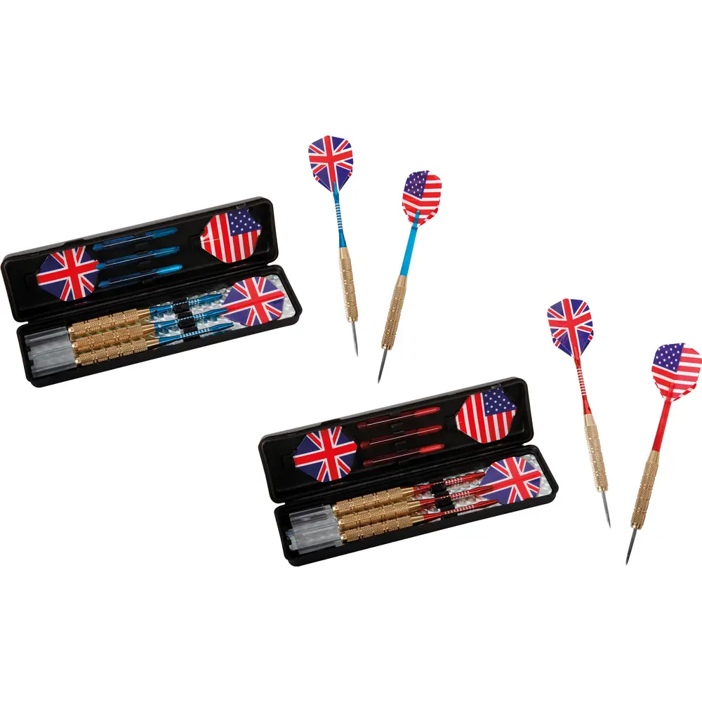 New Sports Dartpfeile Set Deluxe 22g Steeltip Dartpfeile Rot