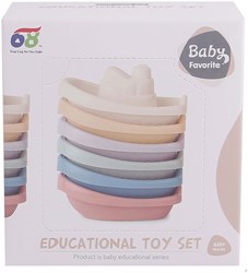 Badbootjes Pastell Spielzeug Set 6-teilig für die Badewanne Multicolor
