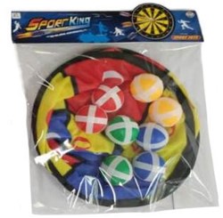 Lobbes Dartspielzeug Mega Klettband mit 8 Bällen für Kinder
