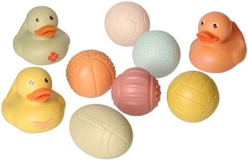 Badespielzeug sensorische Badebälle und Badeenten Pastell für Babys-2