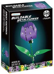 Lobbes Metall-Bausatz Tulpe lila - kreatives Konstruktionsspielzeug