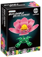 Lobbes Metall-Baukasten Spielzeug rosa Klatschmohn Blume