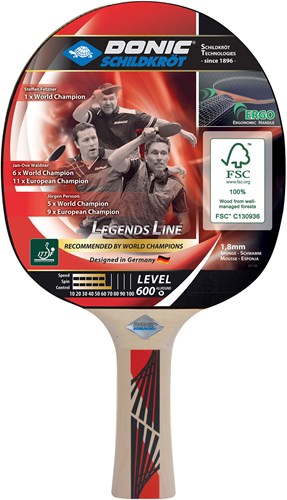 Schildkröt Tischtennisschläger Legends 600 FSC für Freizeitspieler