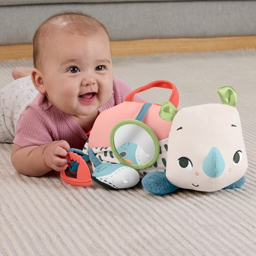 Fisher-Price Spielmatte Nashorn für Bauchlage - Baby Spielzeug-3