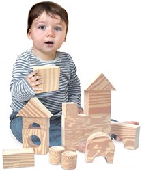 Edushape Wood-Imitation Schaumstoffblöcke - 30 Stück im Karton