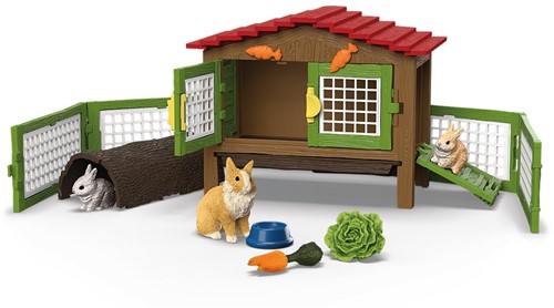 Schleich Farm World Kaninchenstall - Bauernhof Spielzeug - 42728