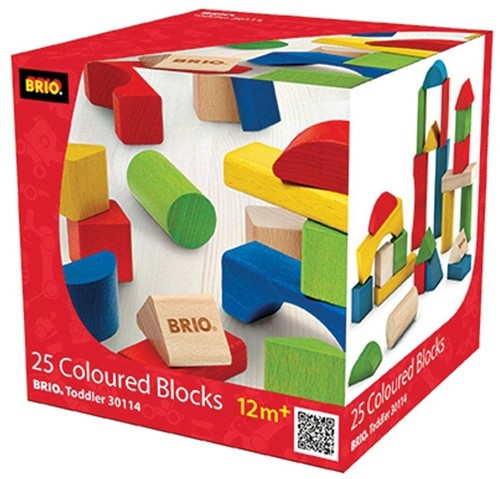 Brio Holzbausteine Set 25-teilig - bunte Bauklötze Spielzeug-2