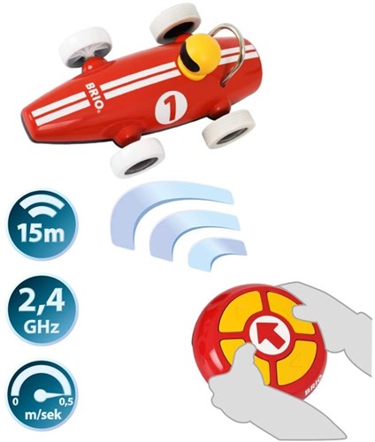 Brio RC Rennwagen - rotes Spielzeugauto mit Fernsteuerung für Kinder-2