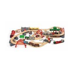 Brio Deluxe Eisenbahnset - Komplettes Holzbahn-Set für Kinder