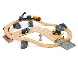 Brio Eisenbahn und Straßen-Transportsatz Holzeisenbahn - 33210