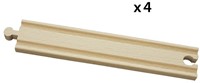 Brio lange gerade Schienen Holz Eisenbahn Erweiterungsset - 33341-2