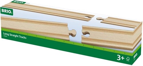 Brio lange gerade Schienen Holz Eisenbahn Erweiterungsset - 33341-3