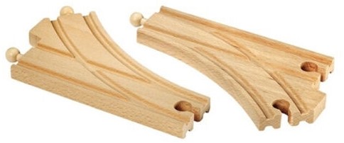 Brio gebogene Weichen Eisenbahn Schienen - 33346 - Erweiterungsset