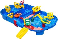 Aquaplay Wasserbahn Lock Box - tragbares Spielset mit Schleusen und Hafen