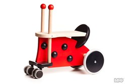 Bajo Lauflernrad Ladybird - Holz-Ride-on-Spielzeug für Kinder