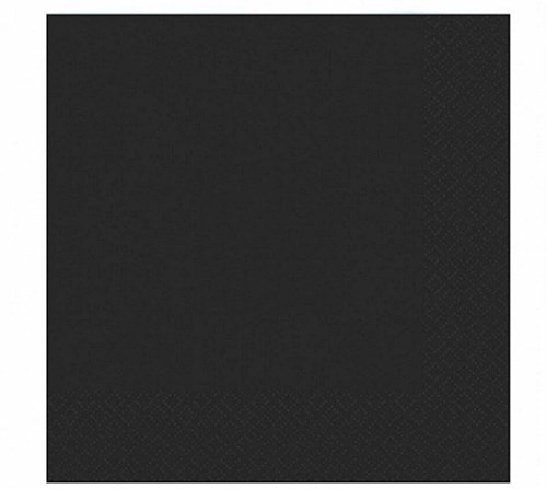 Duni Servietten schwarz 3-lagig 33x33 cm - elegante Papiertischdeko