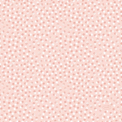 Duni servetten Playful Dots Mellow Rose 3-laags 33x33cm