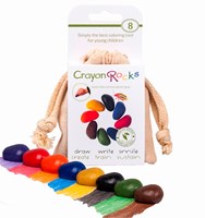 Crayon Rocks Wachsmalsteine im Baumwollbeutel - 8 Farben kreativ