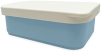 Smikkels Brotdose Edelstahl mit Silikondeckel 900ml blau - Kinder