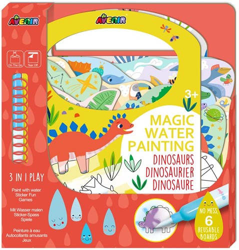 Avenir magisches Wasser-Malbuch - Dinosaurier 3-in-1 Spiel