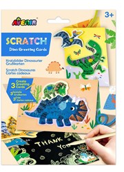 AVENIR Scratch Art - Grußkarten - Dinos