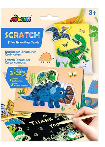 AVENIR Scratch Art - Grußkarten - Dinos