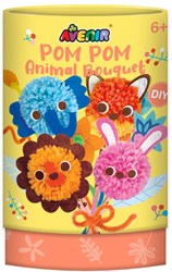 Avenir Nähset - Kreatives Pom Pom Tierstrauß Bastelset für Kinder