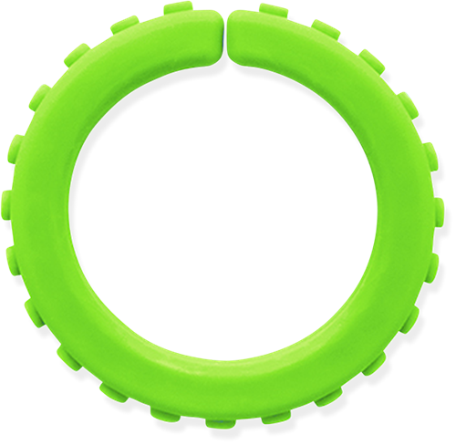 ARK Therapeutic Kau-Armband sensorisches Spielzeug Limettengrün Medium Getextureerde kauwarmband om te draaien om de pols, alternatief voor kauwen op mouwen, voor kinderen en volwassenen.