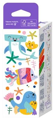 Haku Yoka Malrolle Spielzeug - Mini Meeresbewohner Malset mit Wachsmalstiften-3