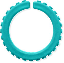 ARK Therapeutic Kau-Armband sensorisches Spielzeug groß XT teal Getextureerde kauwarmband om te draaien om de pols, alternatief voor kauwen op mouwen, voor kinderen en volwassenen.