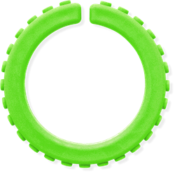 ARK Therapeutic Kau-Armband sensorisches Spielzeug Limettengrün XT Medium Getextureerde kauwarmband om te draaien om de pols, alternatief voor kauwen op mouwen, voor kinderen en volwassenen.