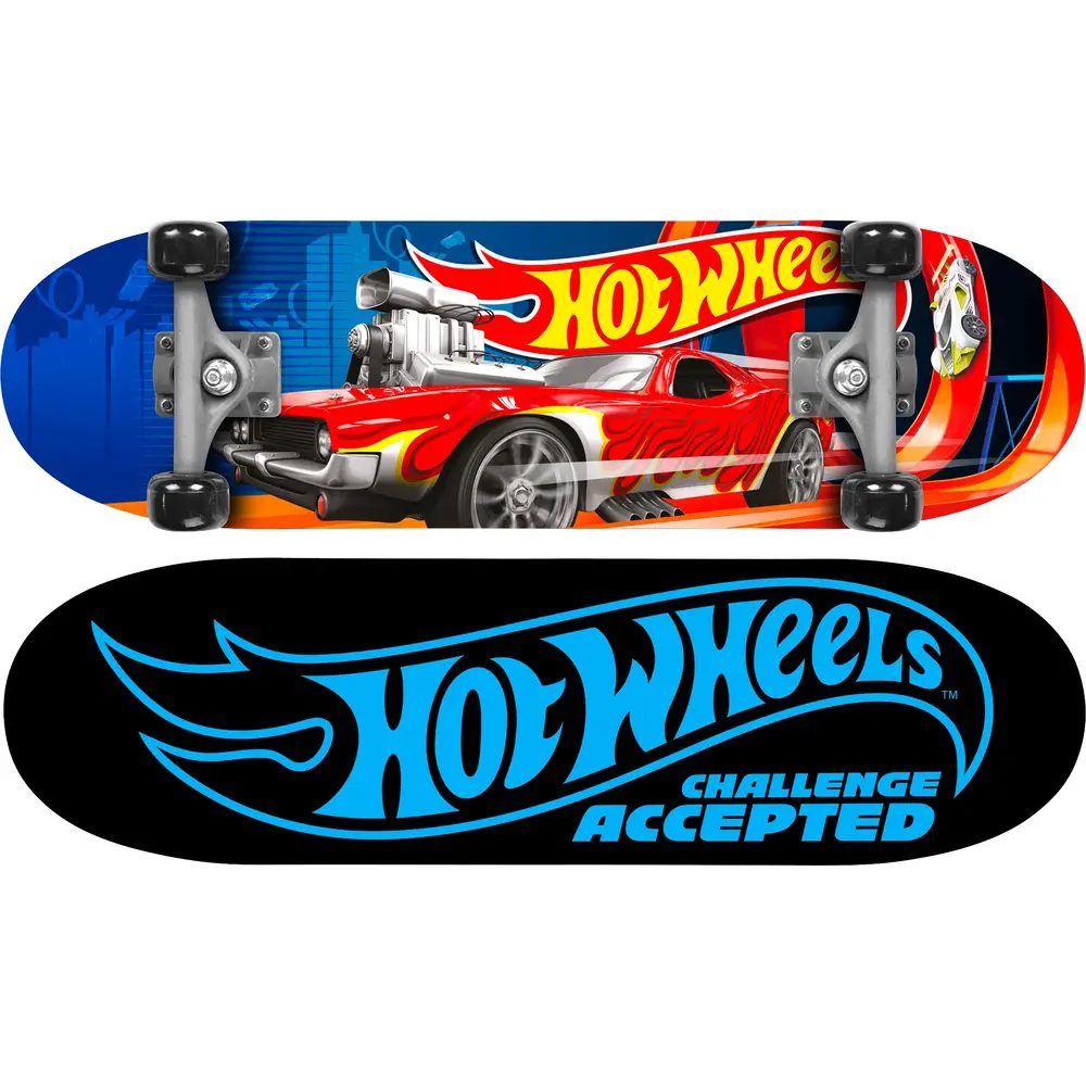 Hot Wheels Skateboard für Kinder - 71 cm - ABEC5 - Doppel-Kick