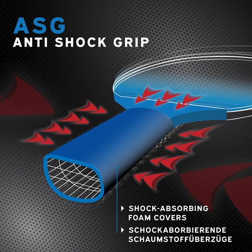Schildkröt Tischtennisschläger Sensation 700 - Anti-Shock-Griff und Power-3