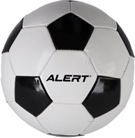 Alert Fußball schwarz-weiß Größe 5 – robuster Sportball für Kinder