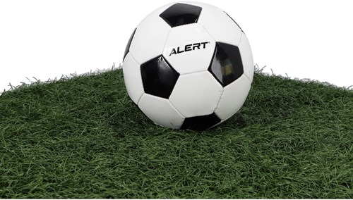 Alert Fußball schwarz-weiß Größe 5 – robuster Sportball für Kinder-2