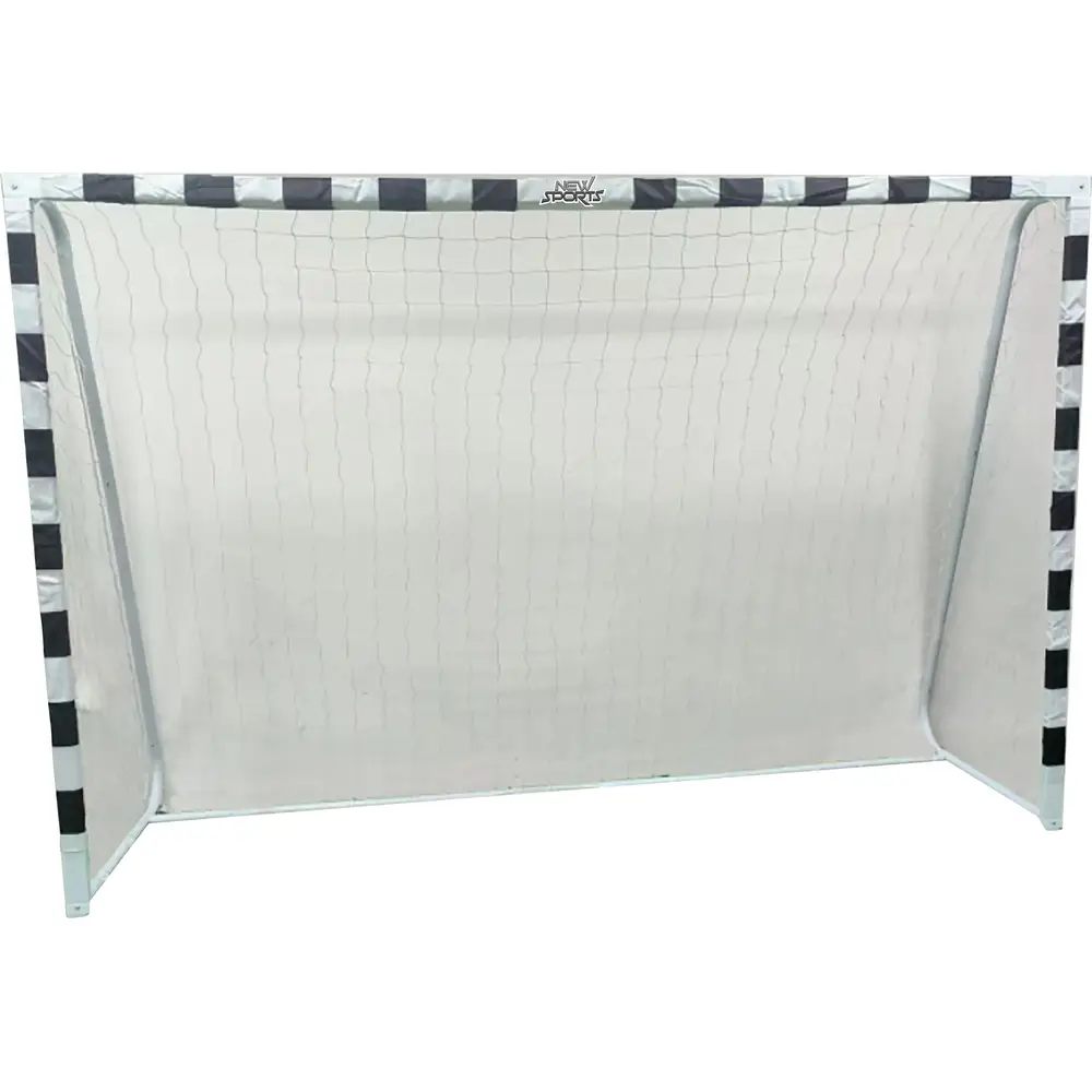 New Sports Fußballtor schwarz-weiß 300x200x90cm robustes Polyesternetz