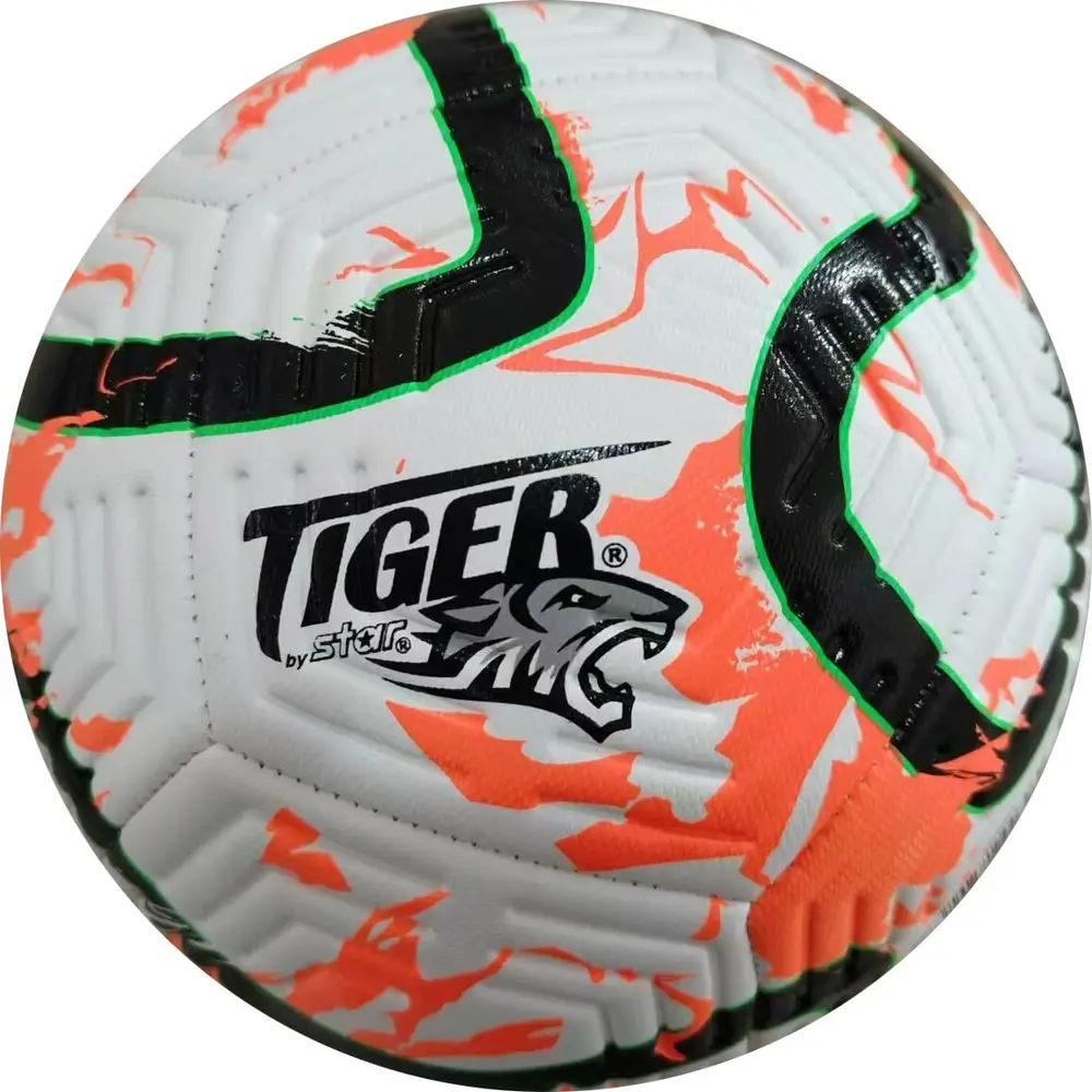 New Sports Fußball weiß/orange Größe 5 PVC Ball Outdoor