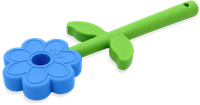Ark Therapeutics Kau-Spielzeug Flower Wand - sensorisches Spielzeug blau Tweekleurige kauwstaaf met bloemvorm, geschikt voor kauwen met kiezen én voortanden.
