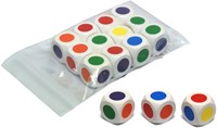 HOT Games Würfel - bunte Holzwürfel 30 mm weiß 6 Stück