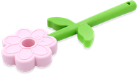 Ark Therapeutics Kau-Spielzeug Flower Wand hellrosa sensorisches Spielzeug Tweekleurige kauwstaaf met bloemvorm, geschikt voor kauwen met kiezen én voortanden.