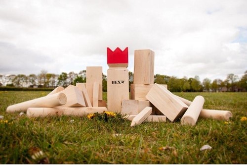 Longfield Games Kubb Viking Original Rubberhout - Roter König-3