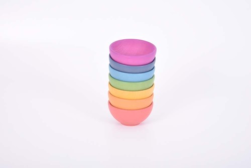 TickiT Holzspielzeug Schalen Regenbogen - sensorisches Spielen-3