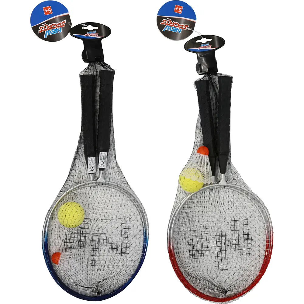 New Sports Badminton-Set für Kinder mit Federbällen und Softball