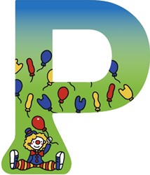 Heimess Holzbuchstabe P Spielzeug Dekoration Set 6 Stück