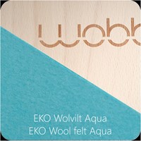 Wobbel Original Blank gelakt balansbord Aqua-2