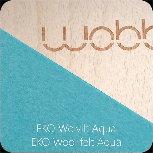 Wobbel Original Blank gelakt balansbord Aqua-2