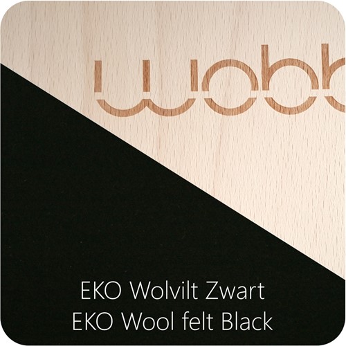 Wobbel Original unbehandelt lackiert Filz schwarz-2