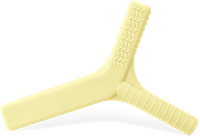Ark Therapeutics Kau-Spielzeug Y-Chew sensorisches Beißprodukt gelb Kauwtool met 3 verschillende texturen, in 3 hardheden, voor intensief kauwen en sensorische behoeften.
