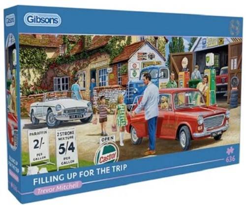 Gibsons Puzzle Filling Up for the Trip 636 Teile Puzzlespaß