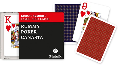Piatnik Poker Kartenspiel Set - Doppel Opti - Pokerkarten für Erwachsene